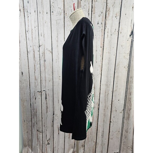 MW Women's 3 16/18 Chico's Travelers Floral Abstract Cap Sleeve Tunic Top NWT - Picture 6 of 9